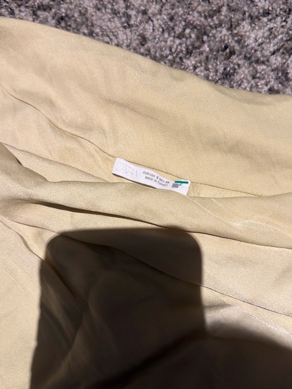 Zara Pale Yellow Draped Camisole with Side Knot - Picture 4 of 6